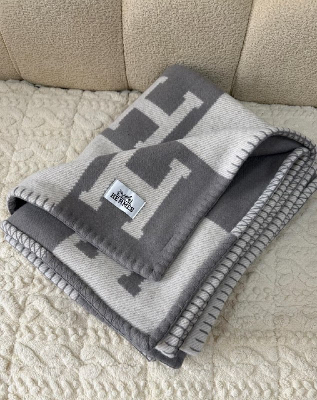 Hermès Blanket H Block - Grey