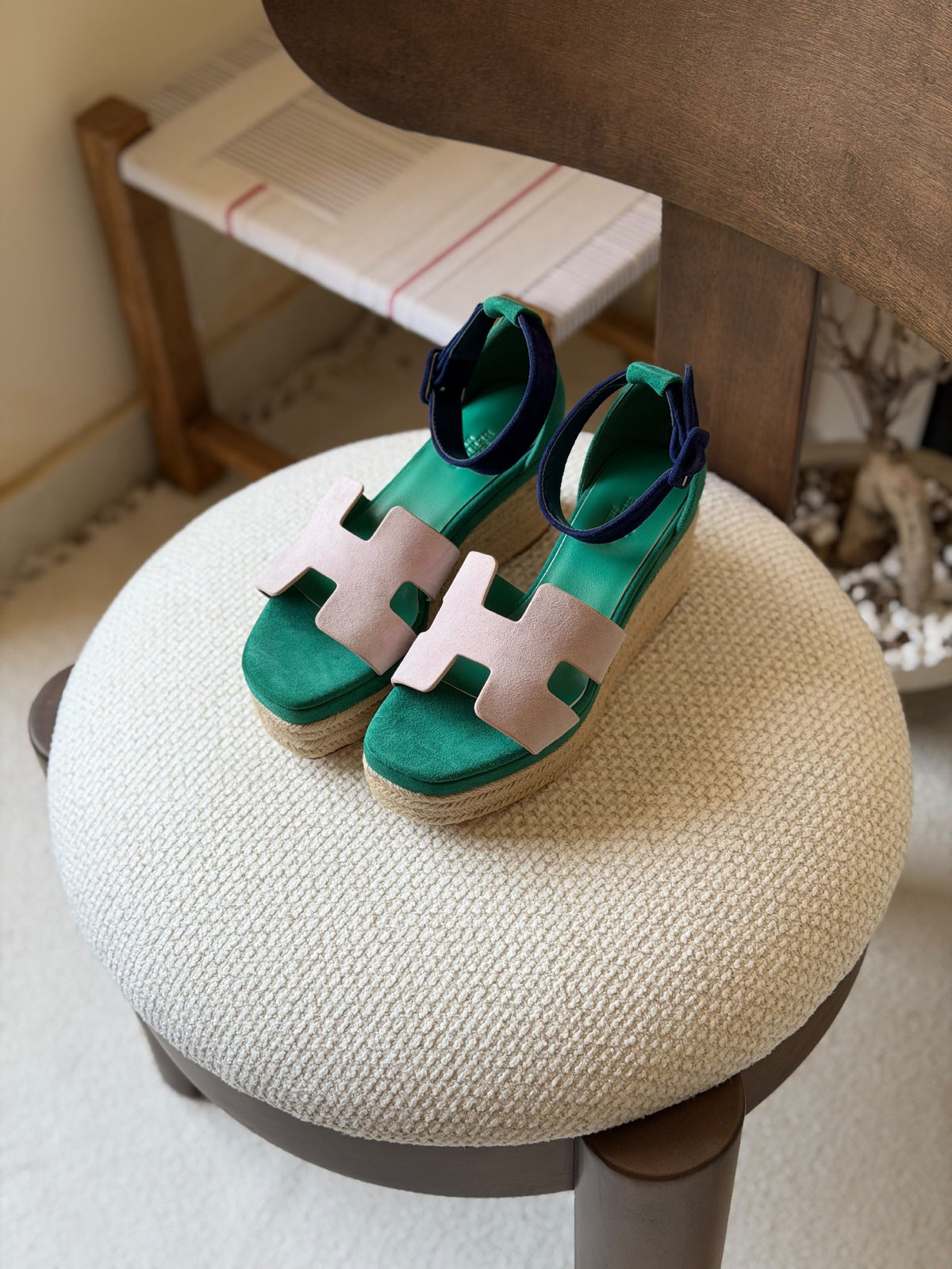 Hermes Heels - Green, Orange, Red