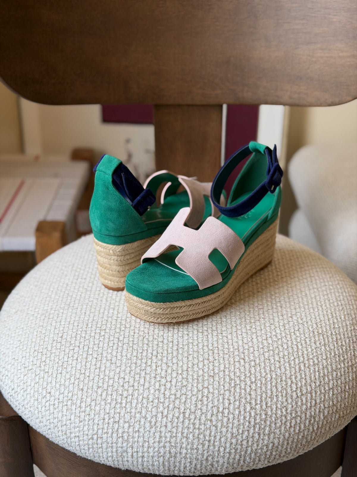 Hermes Heels - Green, Orange, Red