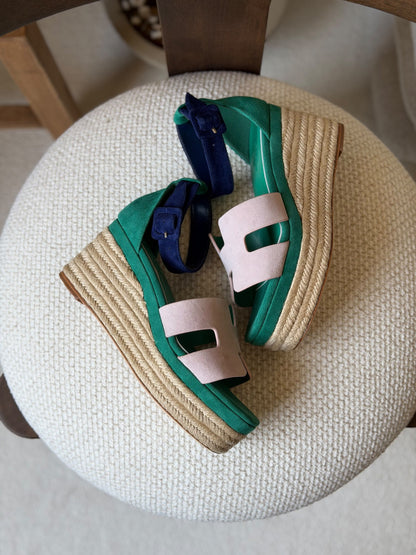 Hermes Heels - Green, Orange, Red