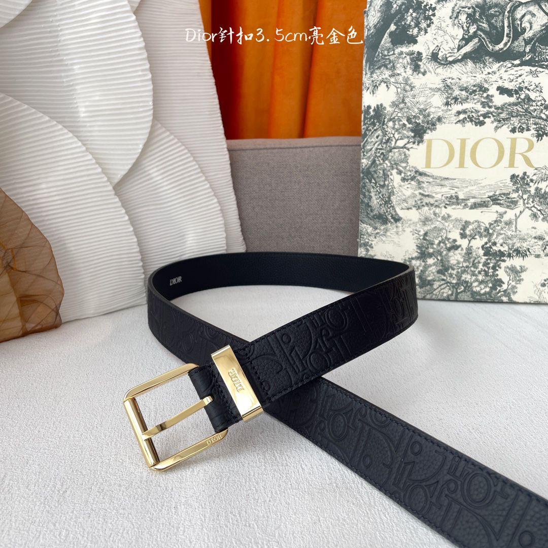 Dior Belt - Black Embossed