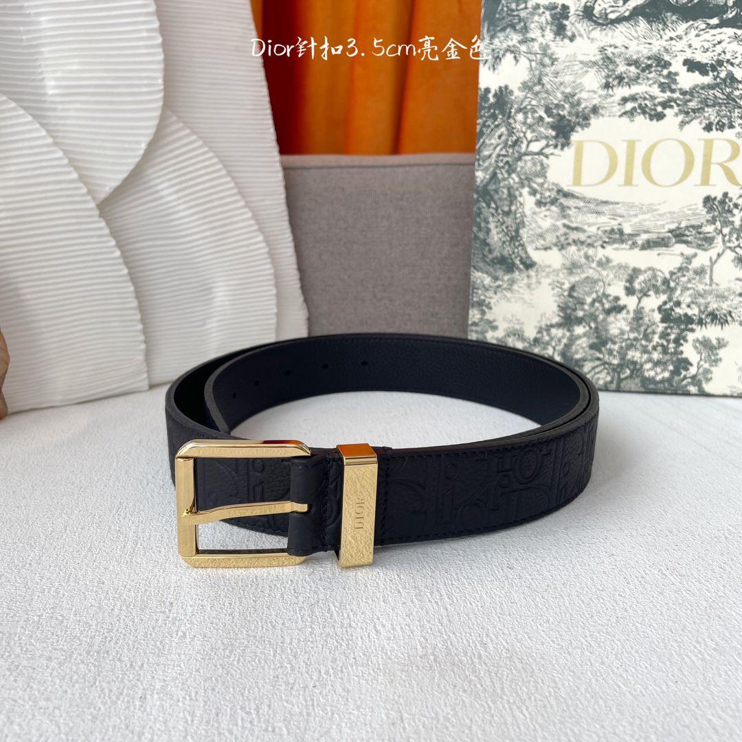 Dior Belt - Black Embossed