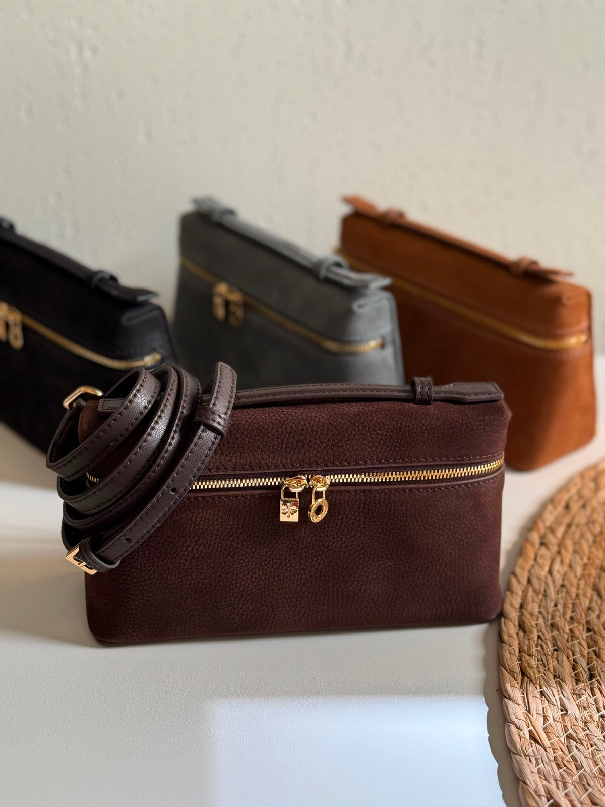 Loro Piana Shoulder Bag - Black, Grey, Brown, Orange