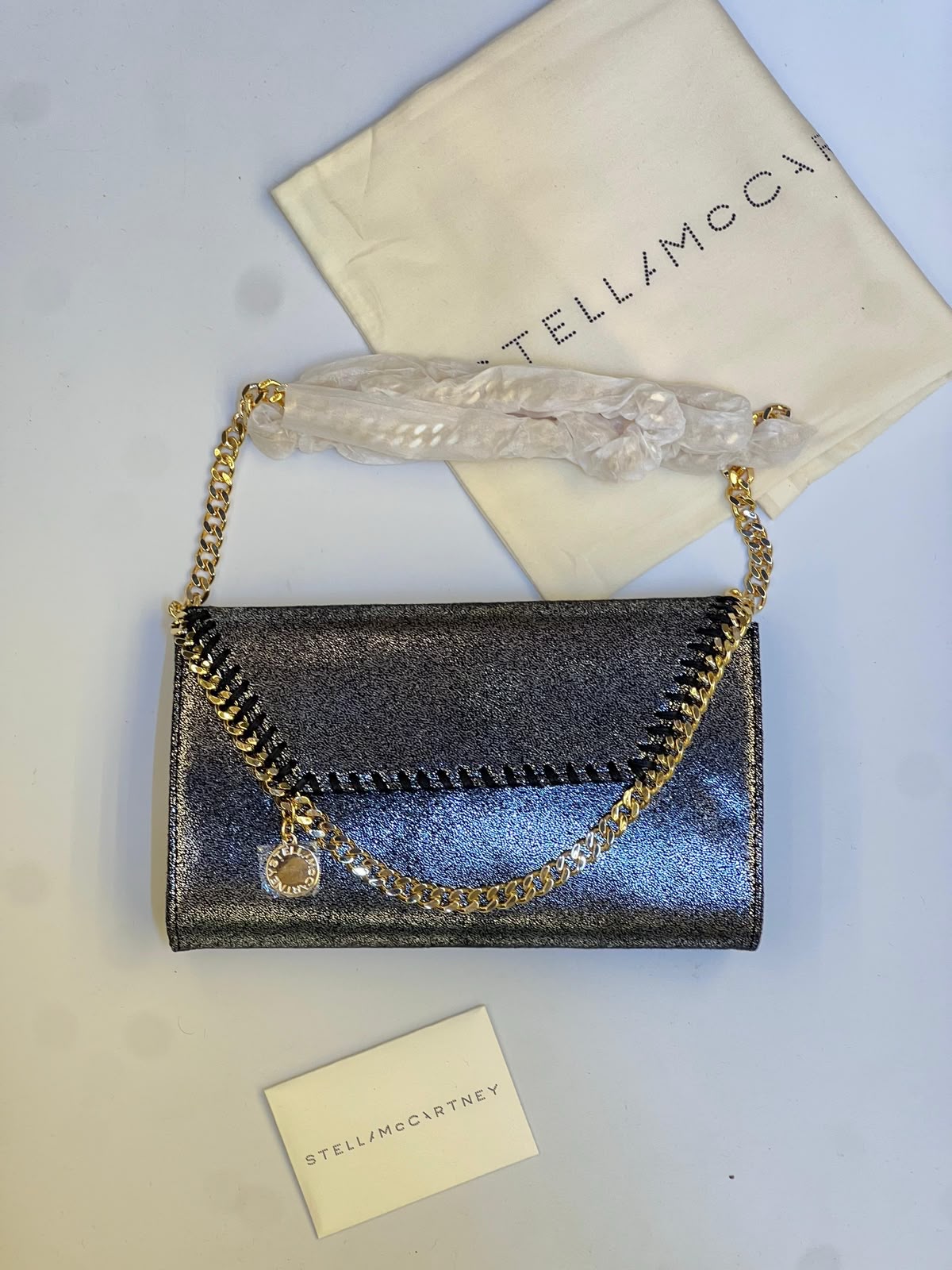 Stella McCartney Shoulder Bag - Grey Metallic