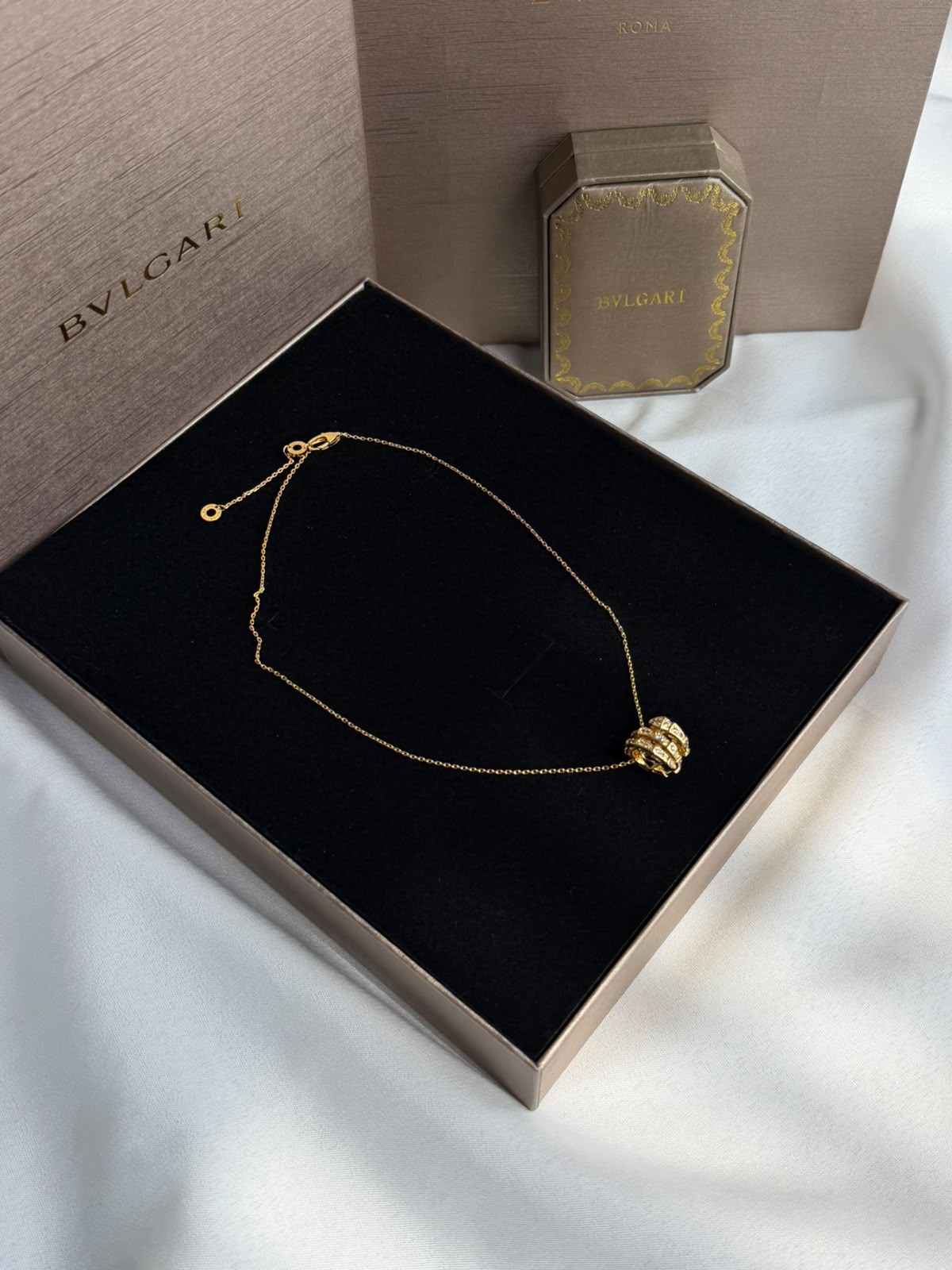 Bulgari Crystal Sphere Necklace - Gold, Silver, Gold Rose