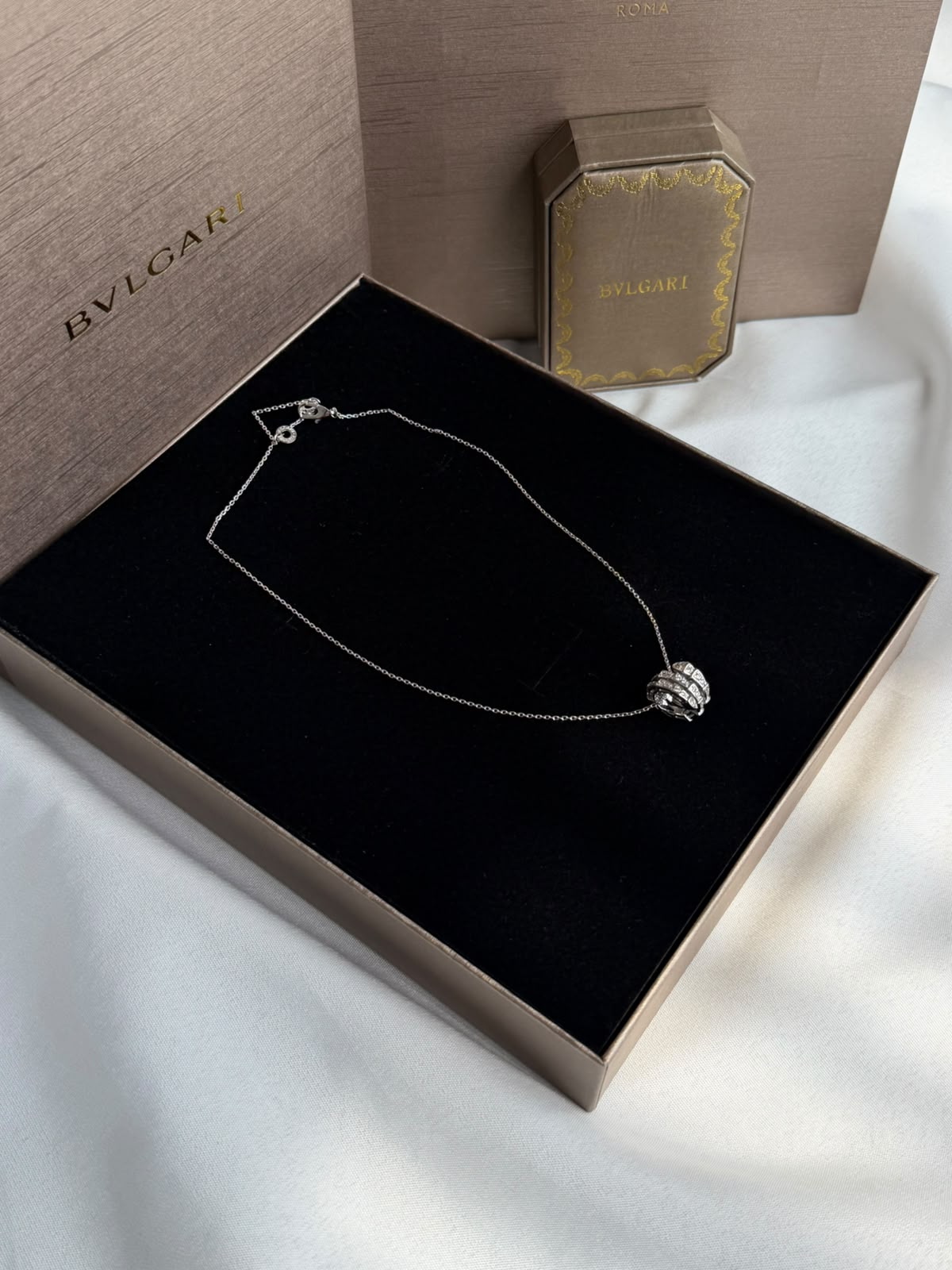 Bulgari Crystal Sphere Necklace - Gold, Silver, Gold Rose