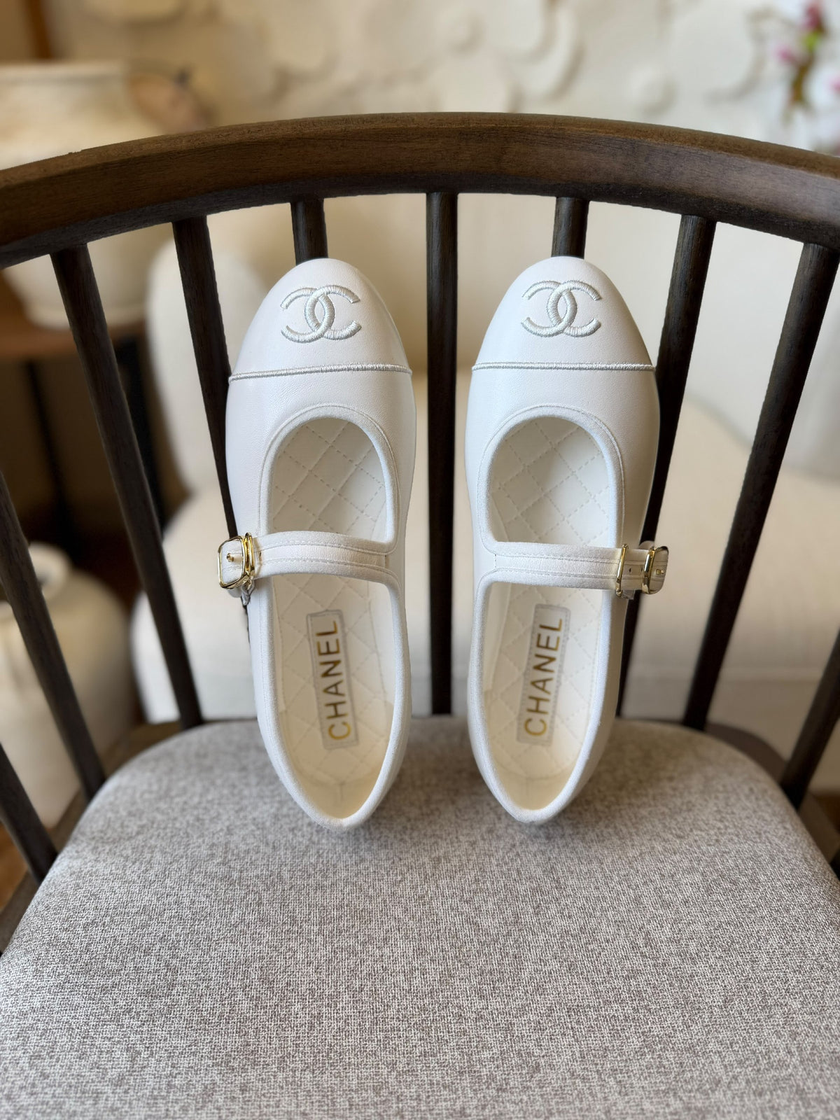 Chanel Slippers - White