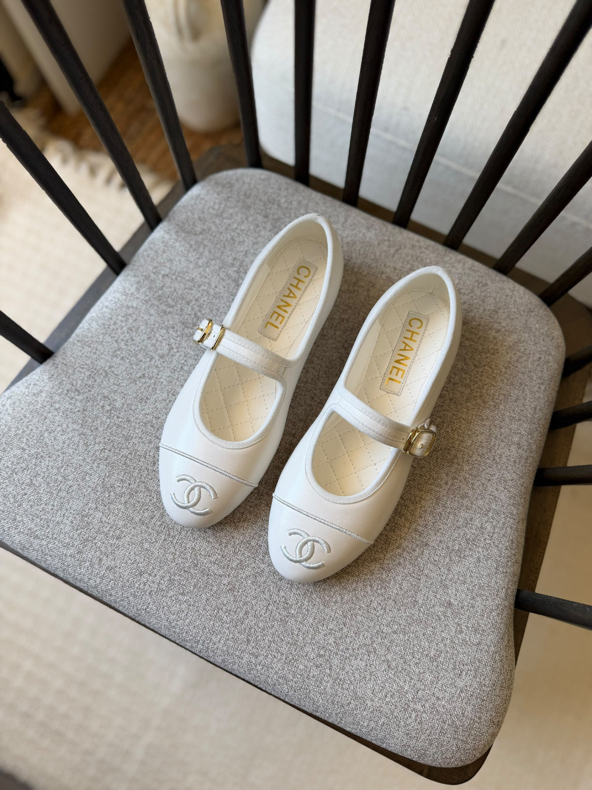Chanel Slippers - White