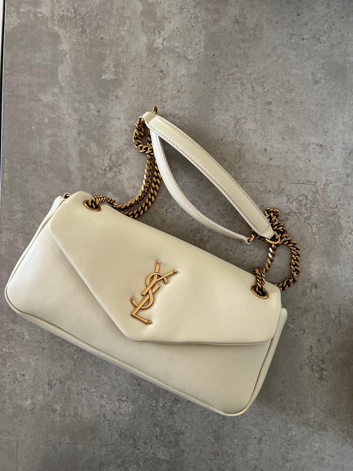 YSL Shoulder Bag - Brown, Black, White, Burgundy