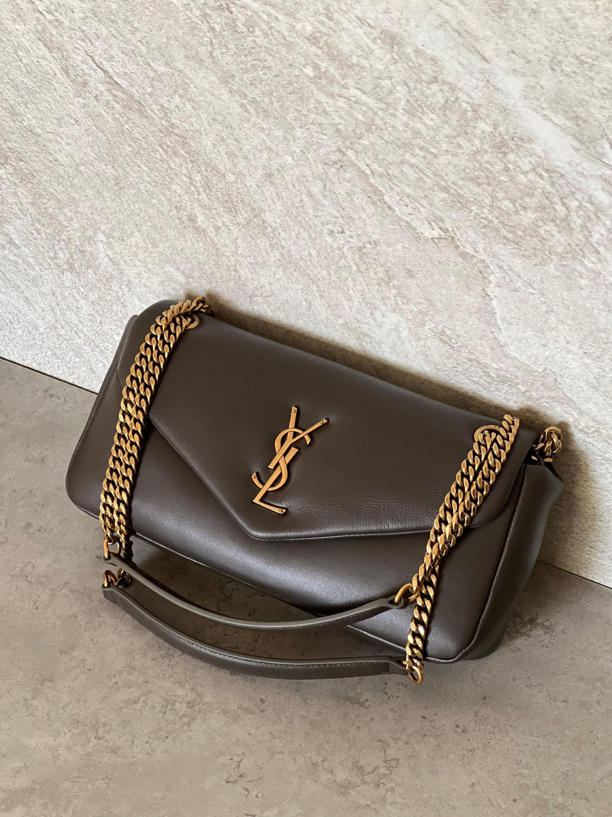 YSL Shoulder Bag - Brown, Black, White, Burgundy
