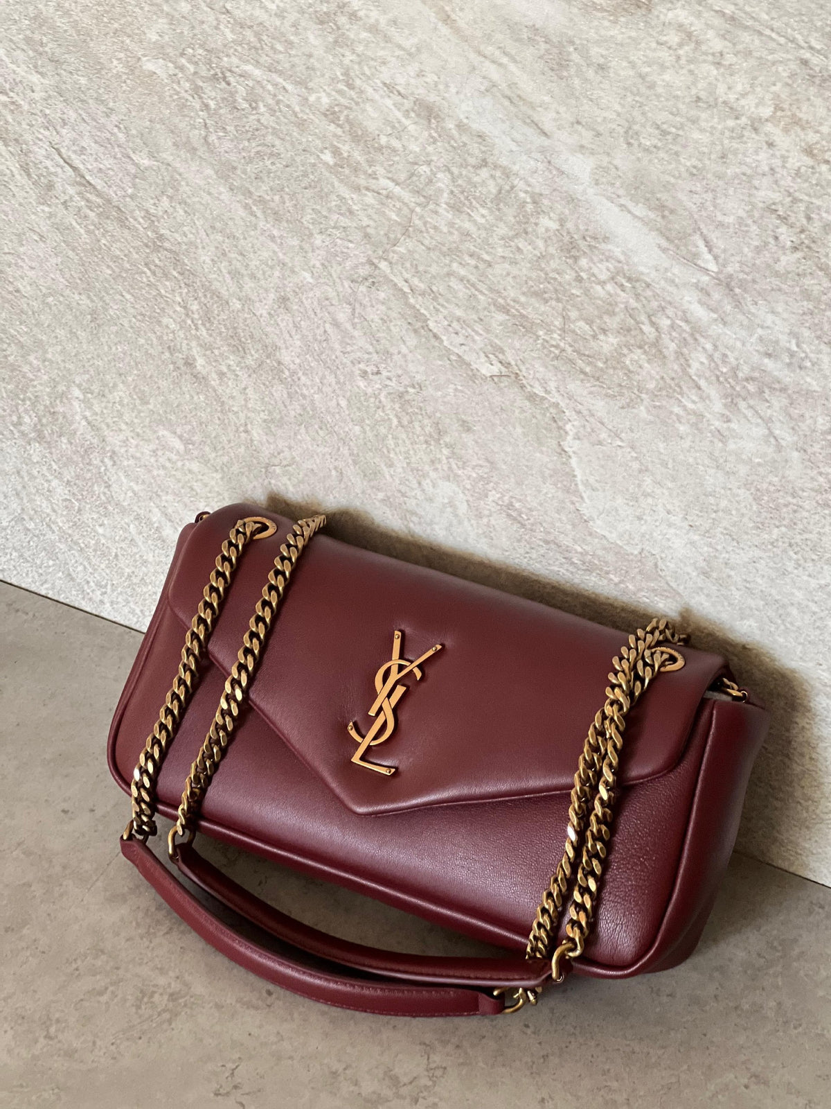 YSL Shoulder Bag - Brown, Black, White, Burgundy