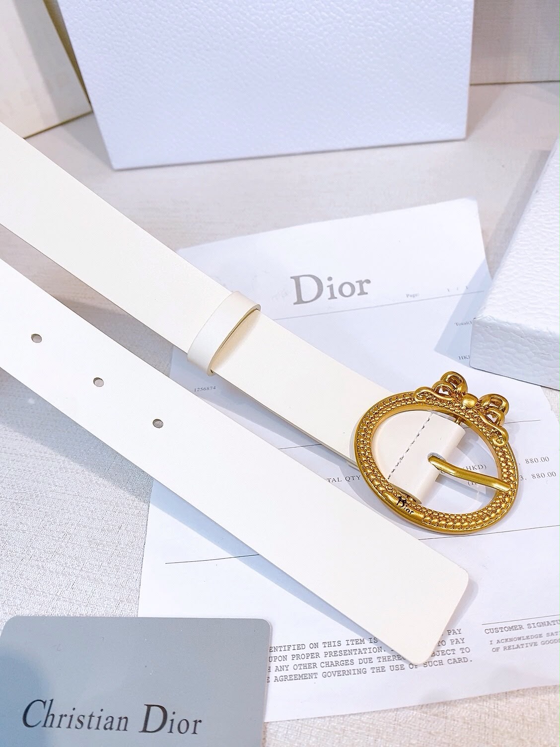 Dior Belt - White