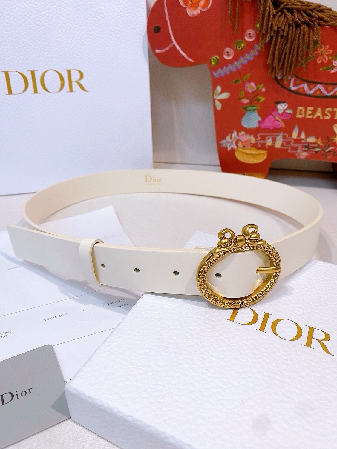 Dior Belt - White