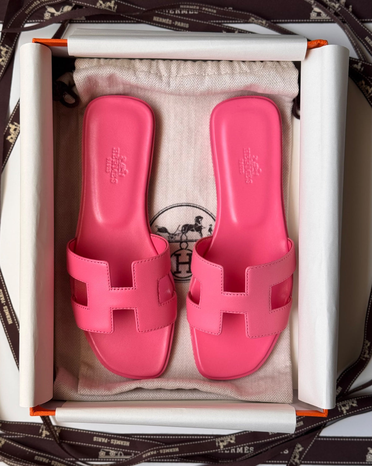 Hermès H-Strap Slippers - Pink