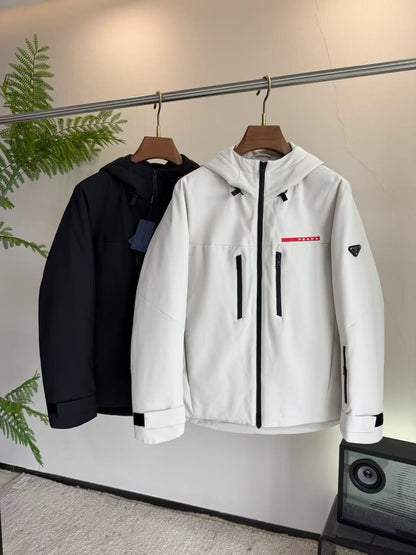 Prada Hooded Jacket - Black, White