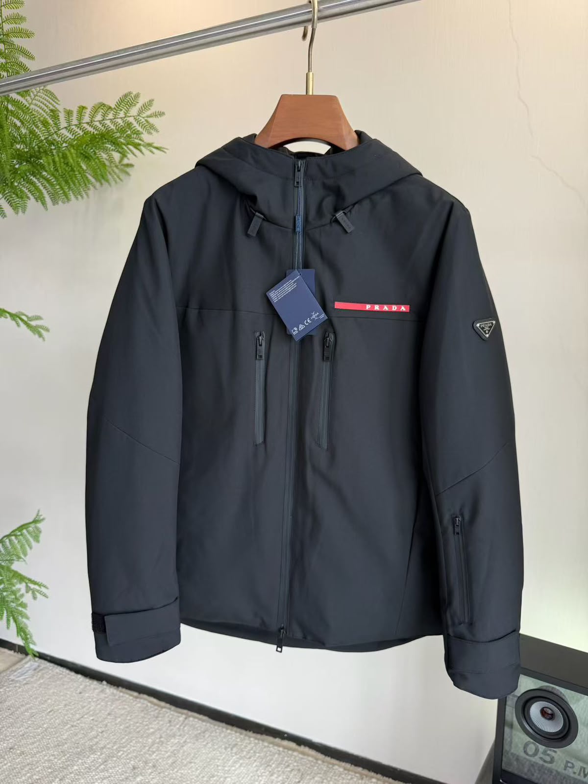 Prada Hooded Jacket - Black, White