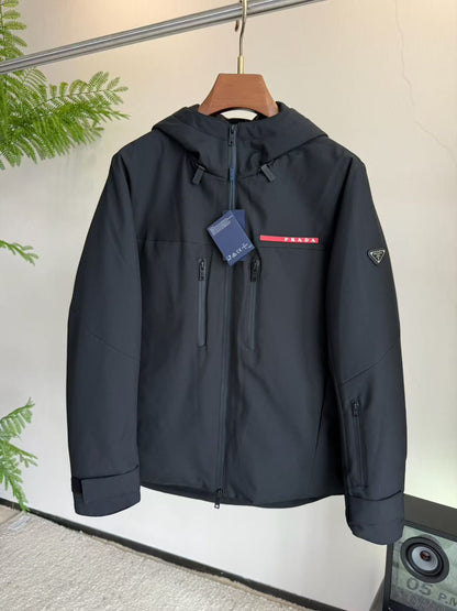 Prada Hooded Jacket - Black, White