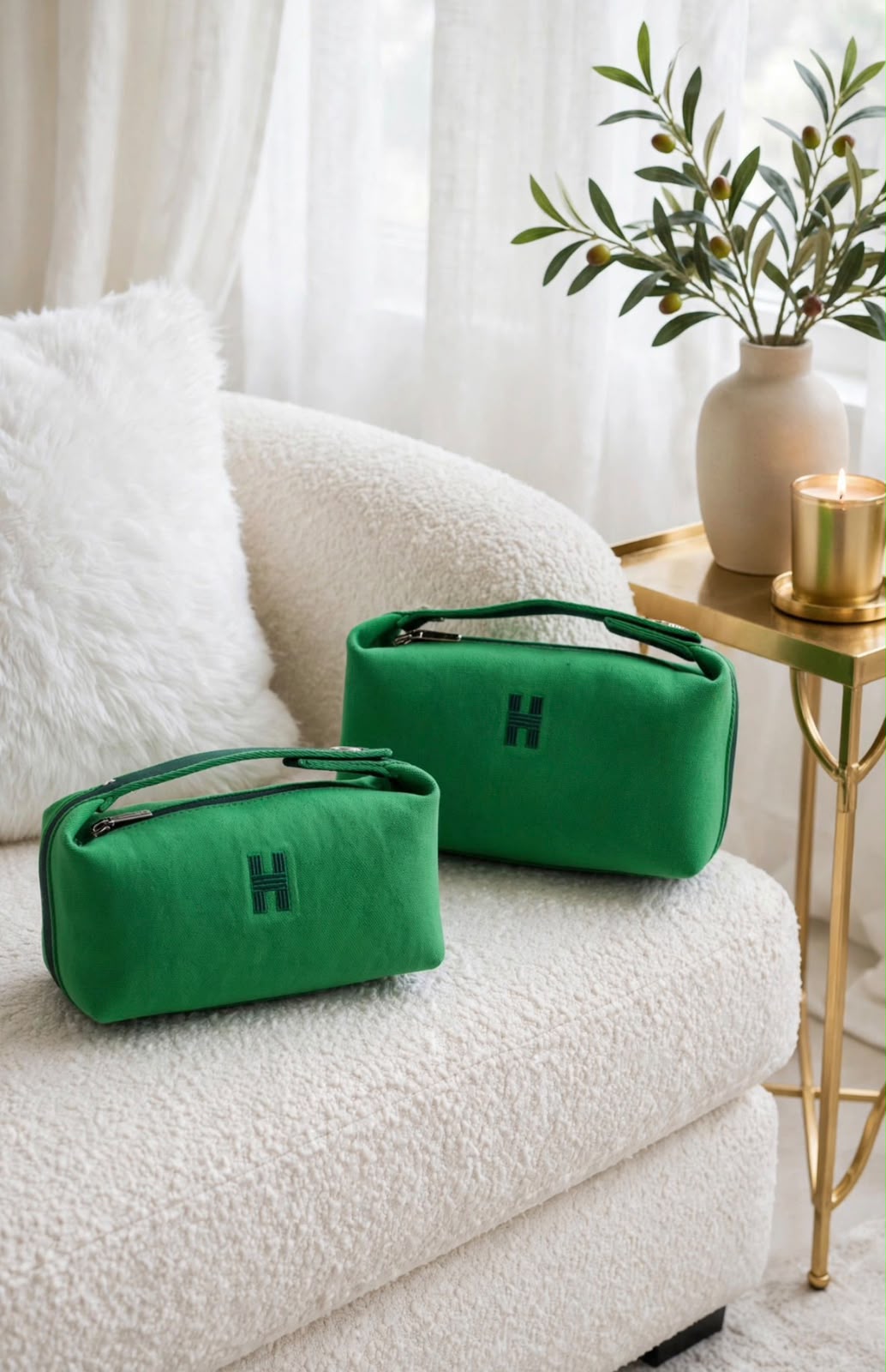 Hermès Makeup Bag - Green