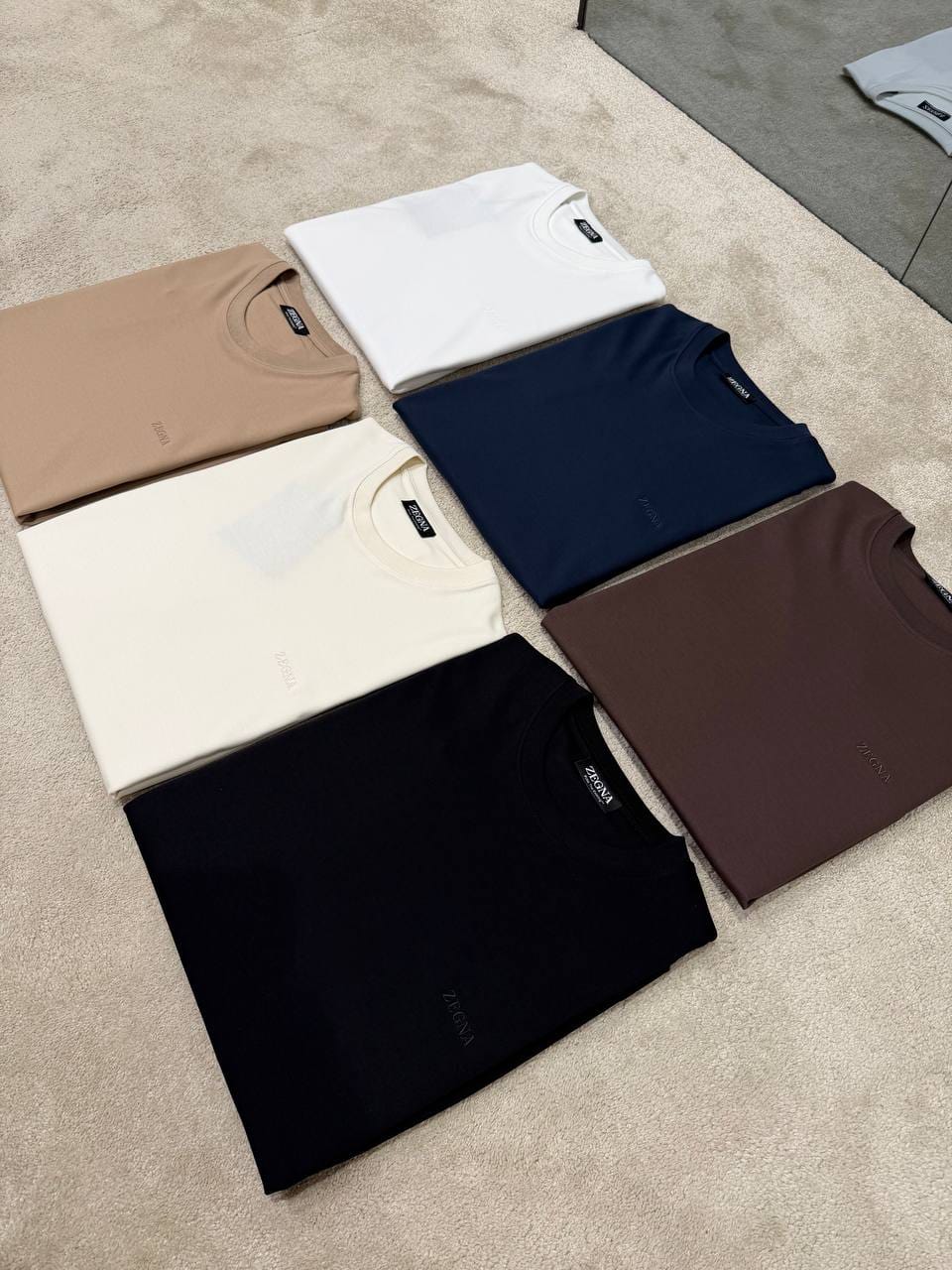 Zegna T-Shirt - White, Beige, Brown, Navy, Black