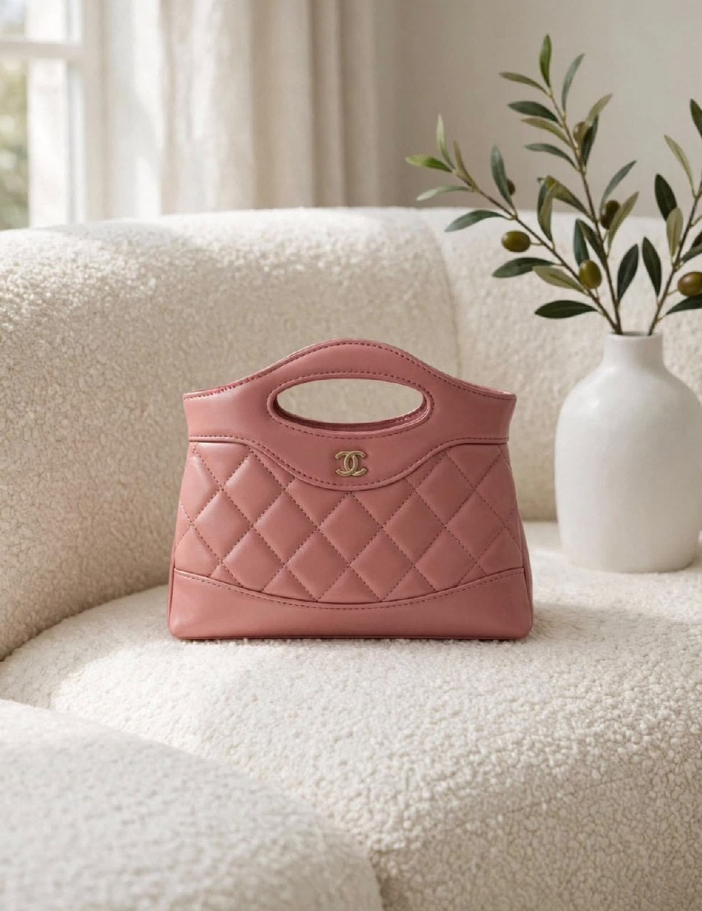 Chanel Handbag (Quilted Panel) - Pink