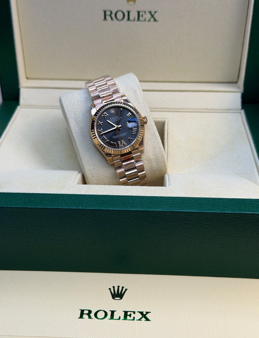 Rolex Watch - Gold & Navy