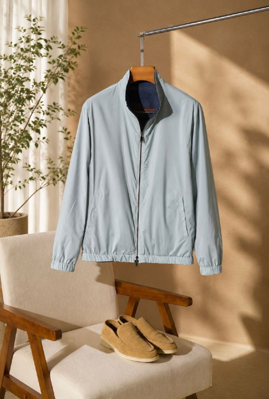 Zegna Bomber Jacket - Light Blue