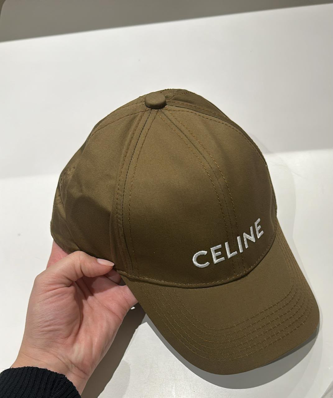Celine Wordmark Cap - Green