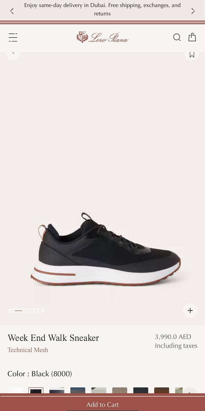 Loro Piana Week End Walk Sneakers - Black
