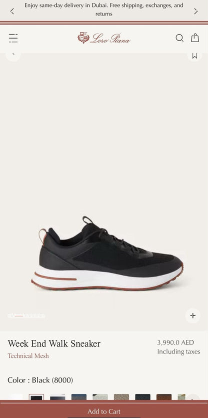 Loro Piana Week End Walk Sneakers - Black