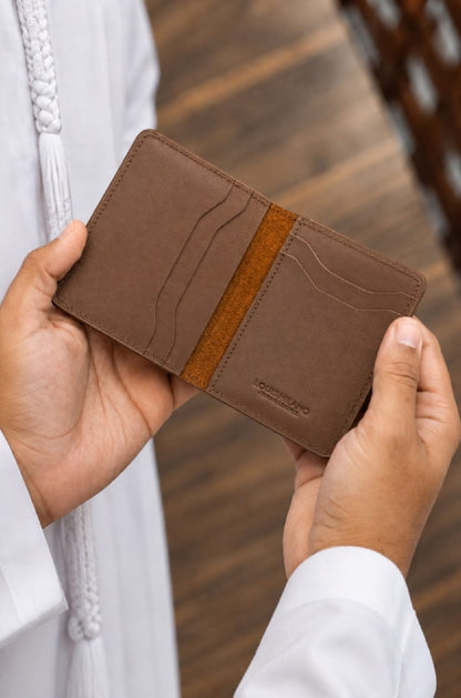 Louis Hilano Card Holder - Brown Embossed