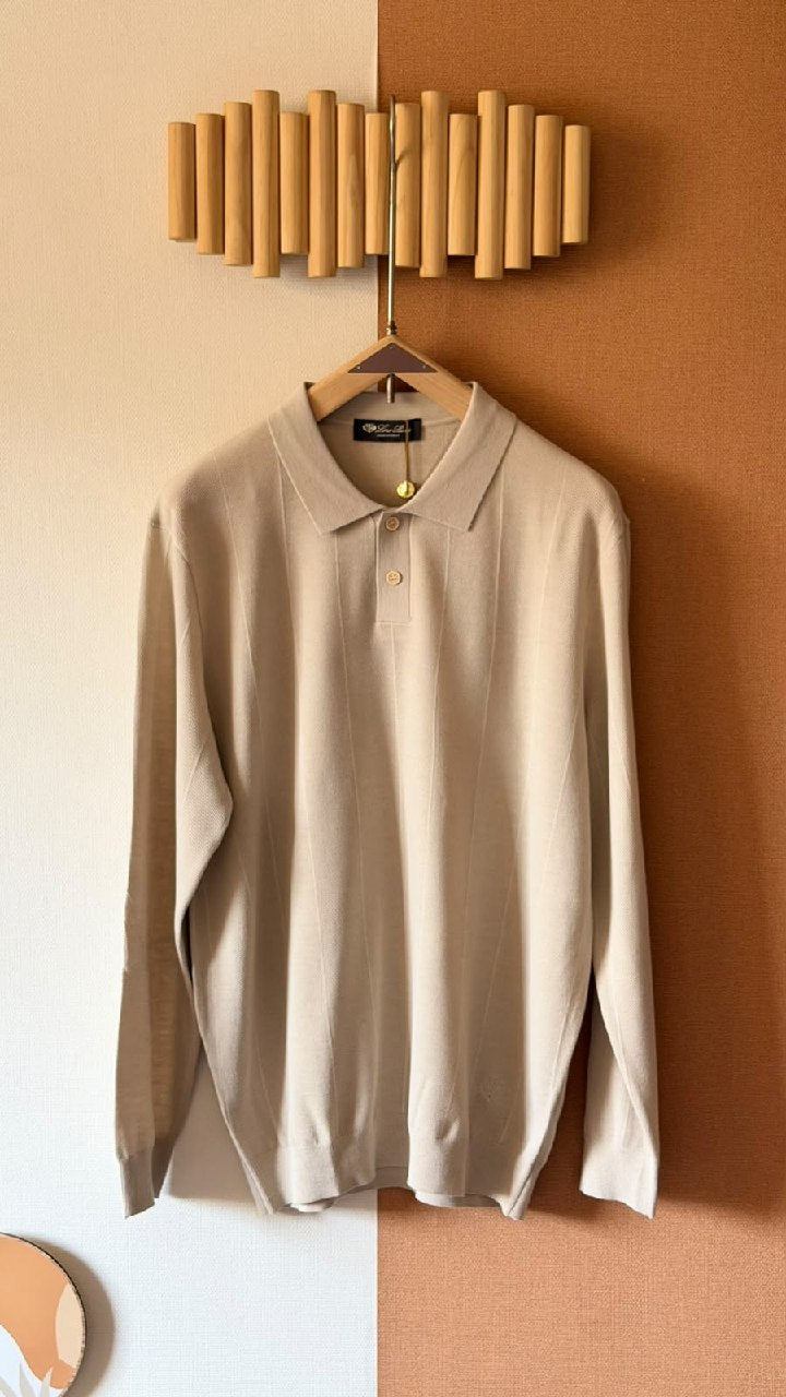 Loro Piana Polo Sweater - Black, Beige, Burgundy