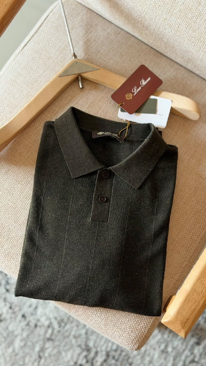 Loro Piana Polo Sweater - Black, Beige, Burgundy