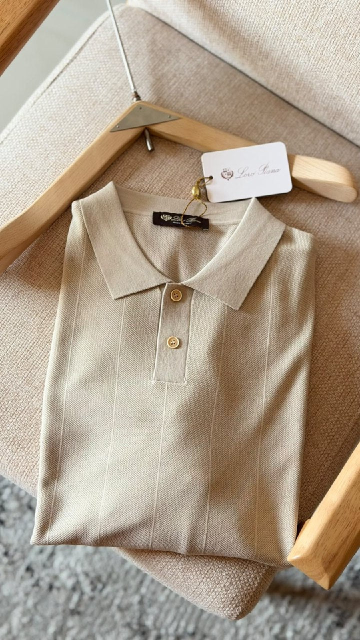 Loro Piana Polo Sweater - Black, Beige, Burgundy