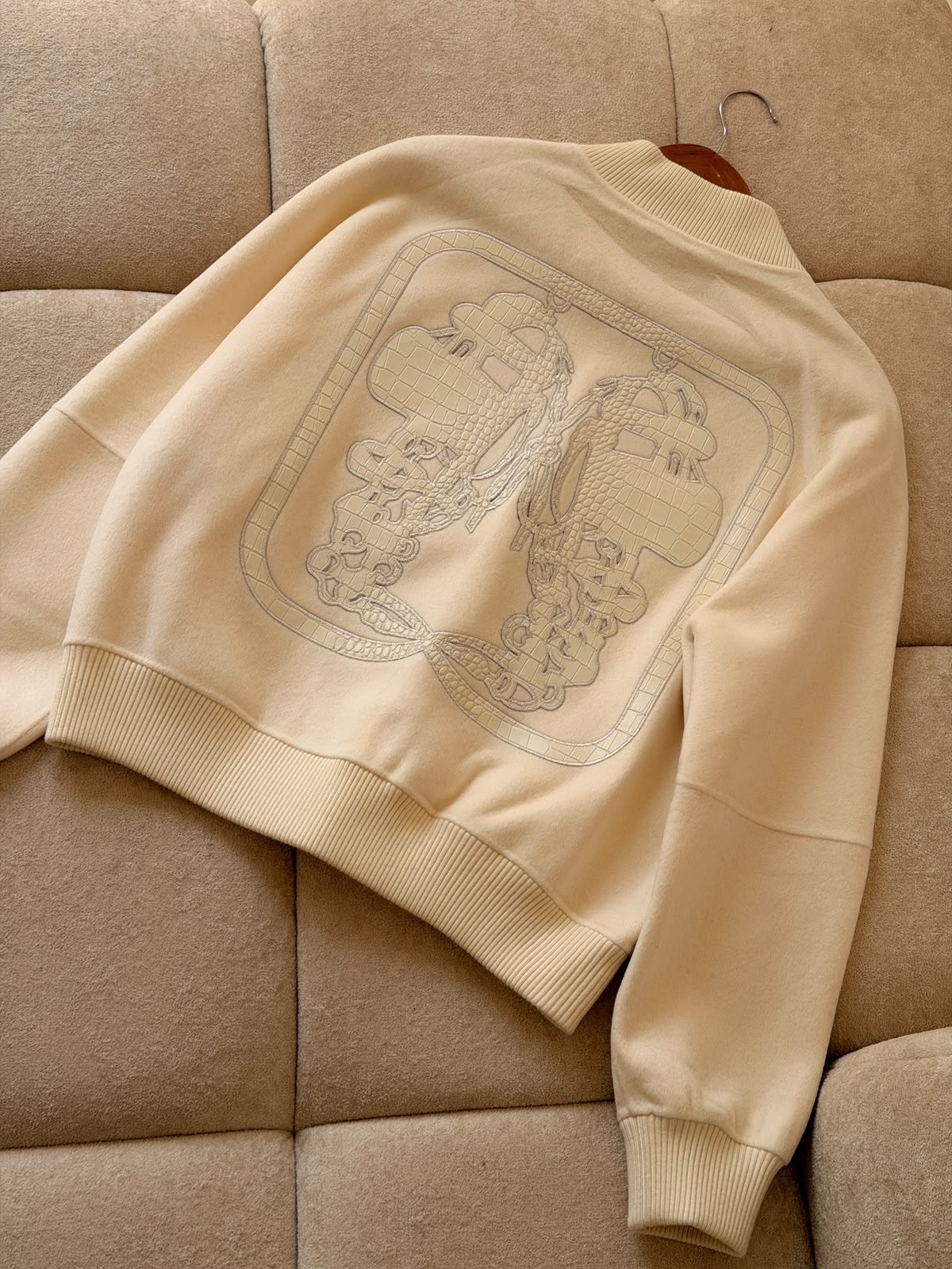 Hermès Bomber Jacket - White Embossed