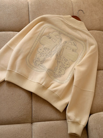 Hermès Bomber Jacket - White Embossed