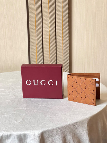 Gucci Perforated Wallet - Brown