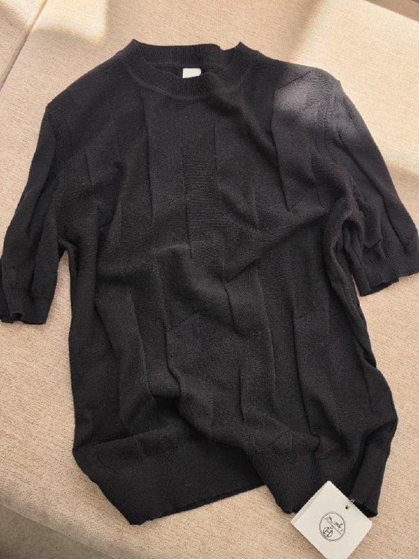 Hermes Knitted T-Shirt - Black