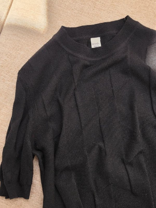 Hermes Knitted T-Shirt - Black