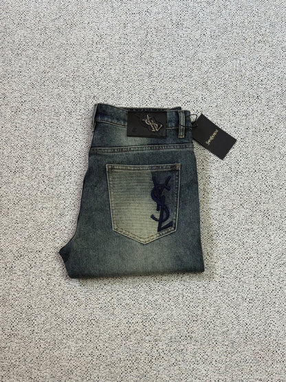 YSL Jeans Pants - Blue