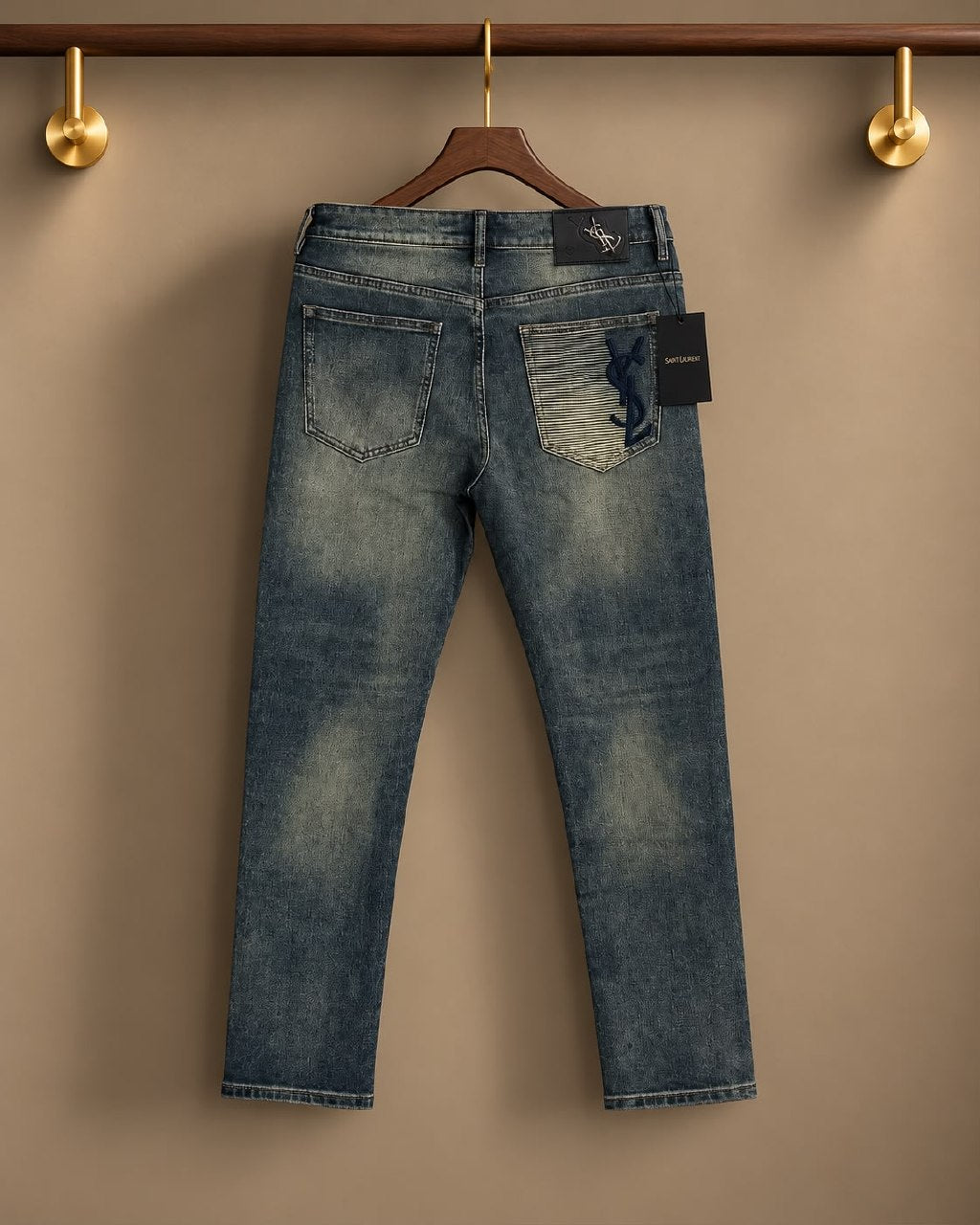 YSL Jeans Pants - Blue