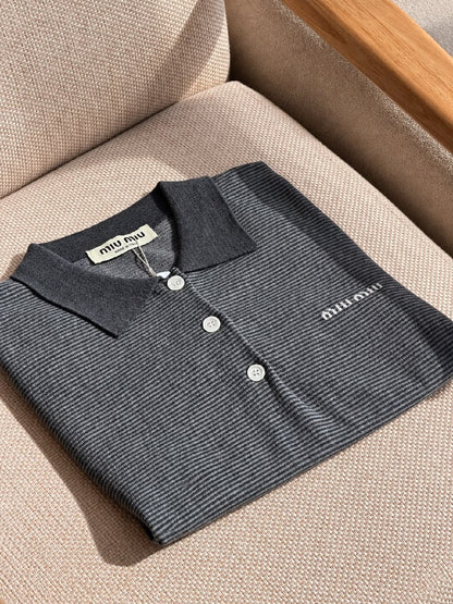 Miu Miu Polo Shirt - Grey