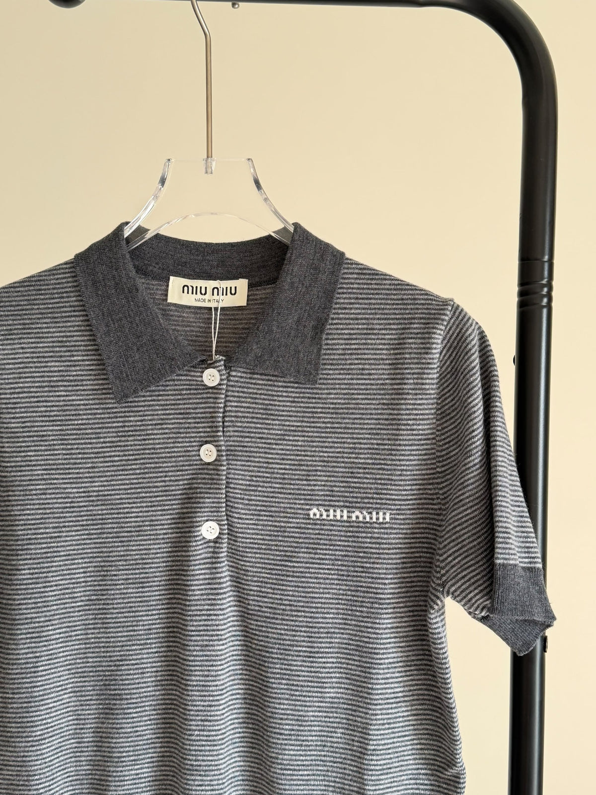 Miu Miu Polo Shirt - Grey