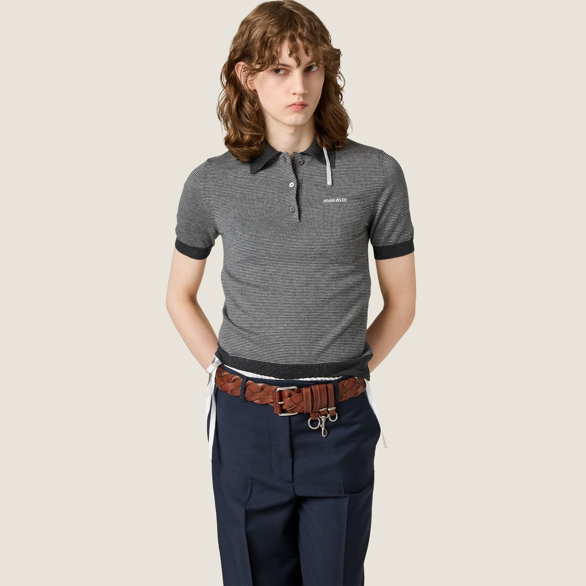 Miu Miu Polo Shirt - Grey