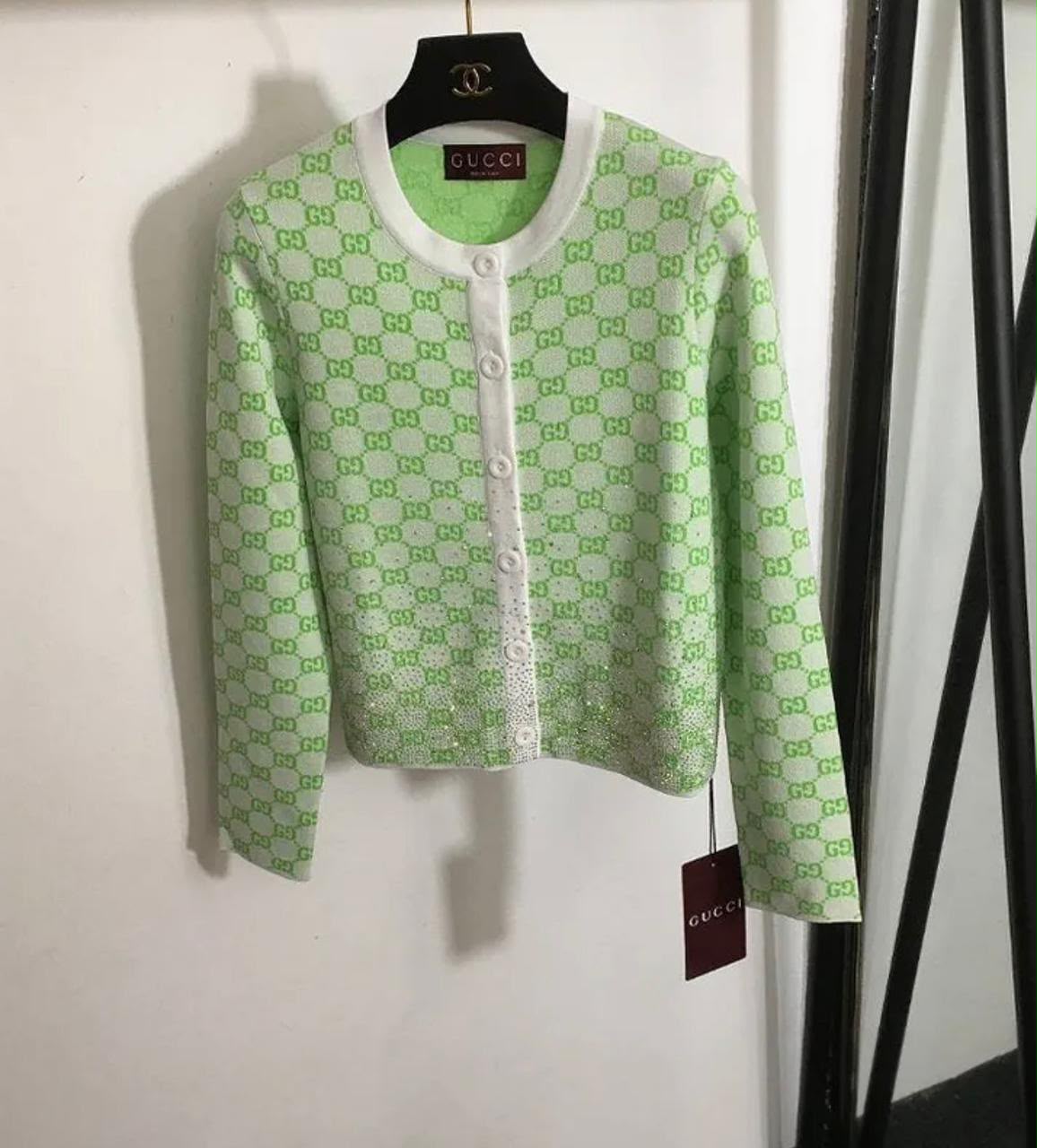 Gucci Round-Neck Button Cardigan - White