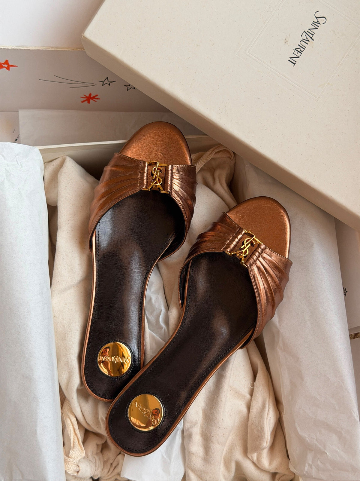 YSL Slippers - Brown