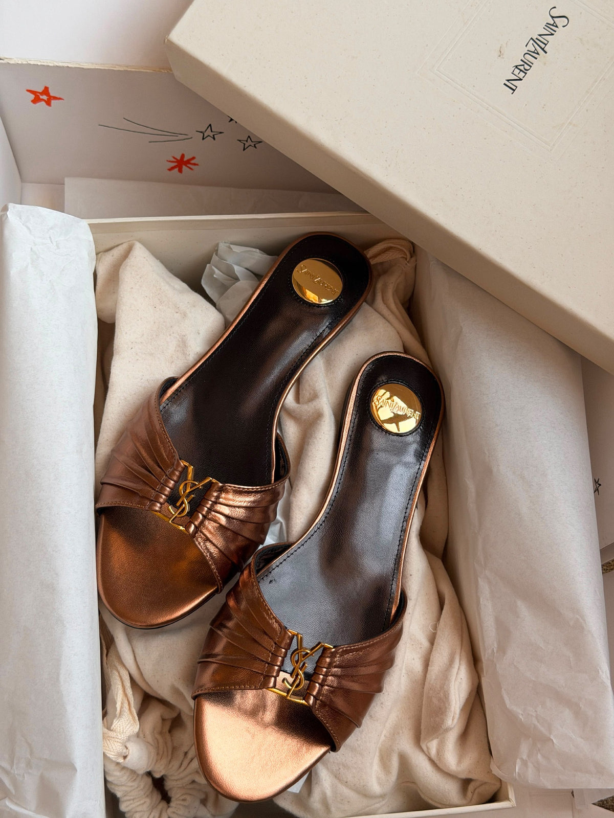 YSL Slippers - Brown