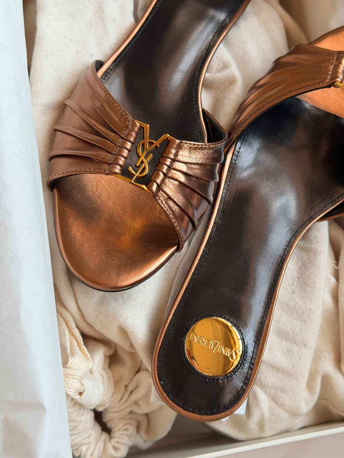 YSL Slippers - Brown