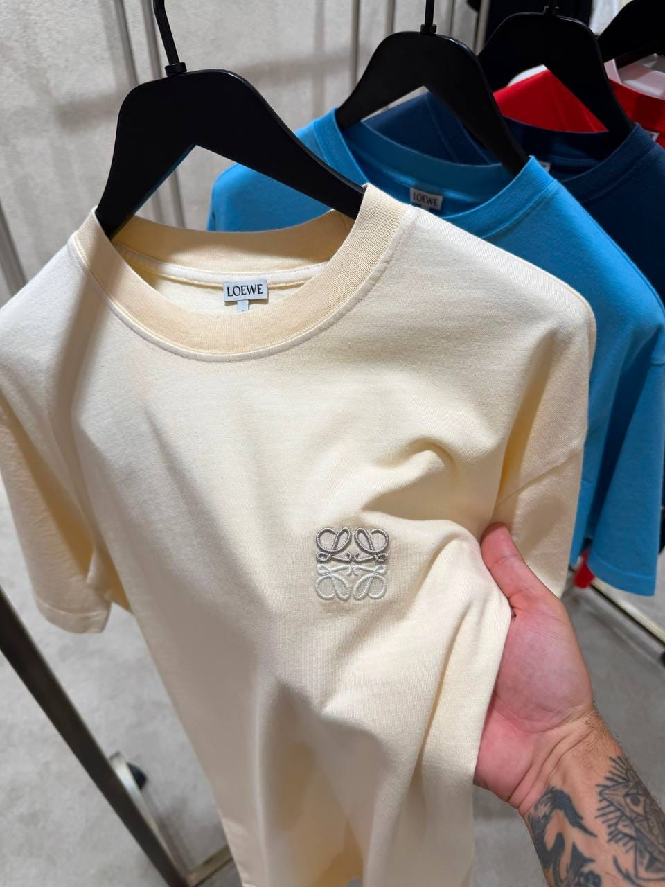 Loewe T-Shirt - White, Light Blue, Navy, Red