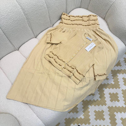 Sandro Long-Sleeve Set - Beige