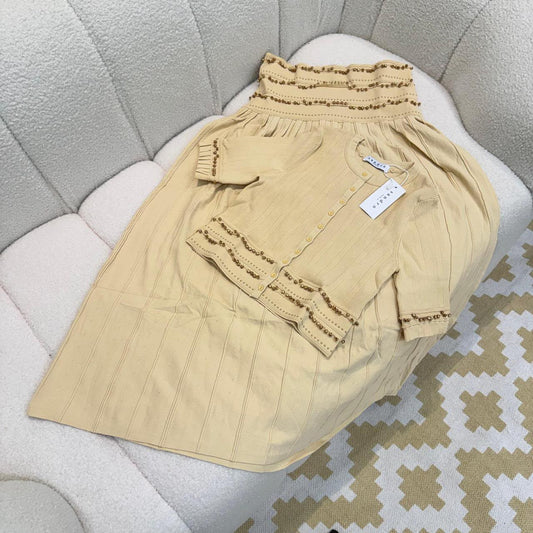 Sandro Long-Sleeve Set - Beige